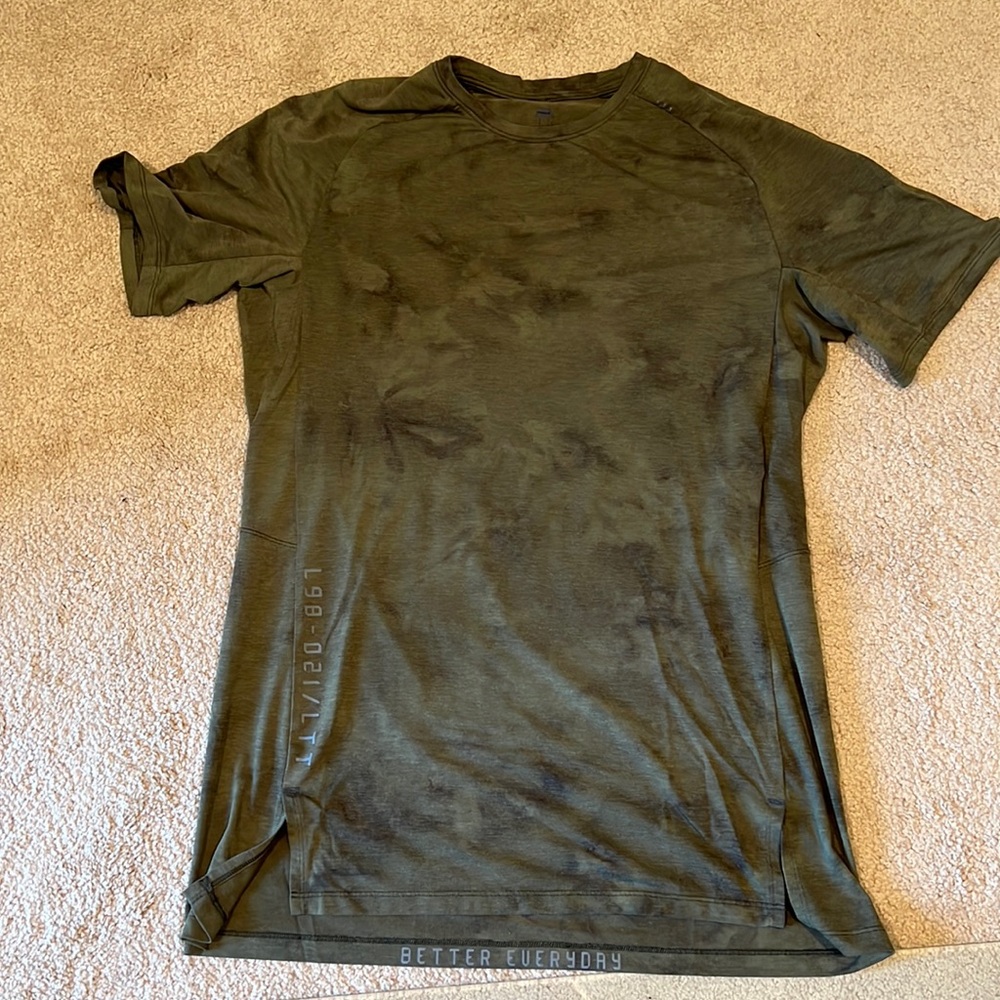 Lululemon green always agile running short Sz Medium